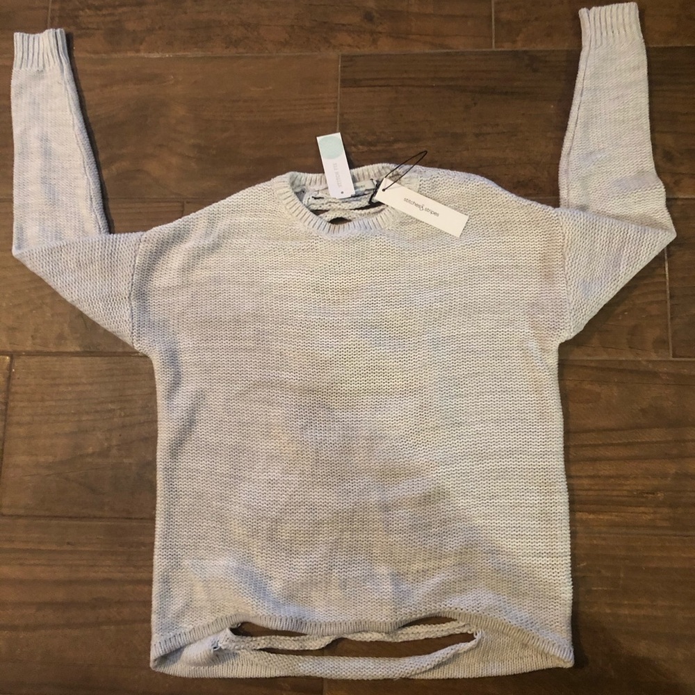 Cut out back sweater